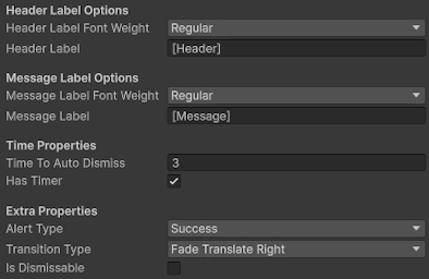 Font weight enum example image showing scriptable object