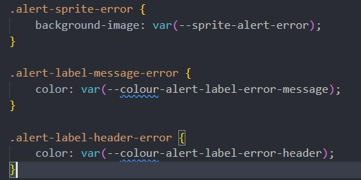 Style sheet focused on two label classes