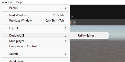 How to open the utility editor window